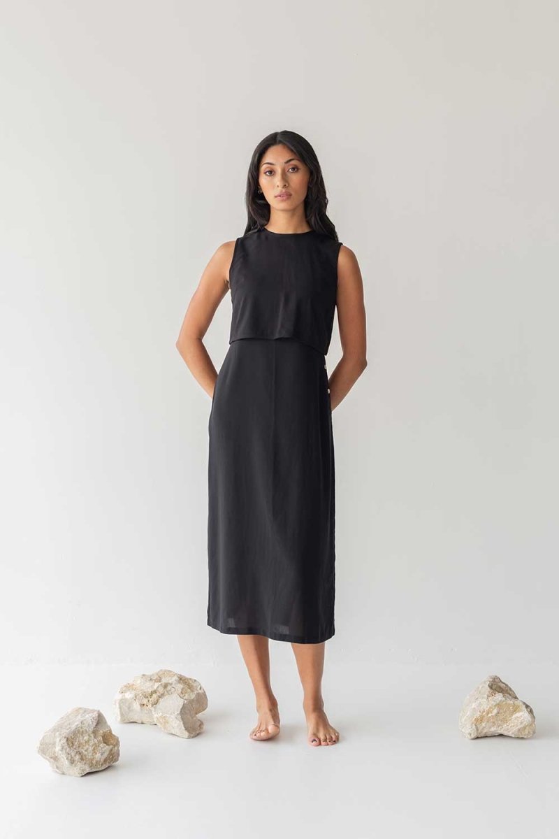 Open Back Dress - Esse-Mocha-XS (Backorder)-