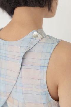 Open Back Top - Watercolour Plaid - Esse - Sommer - XS - 