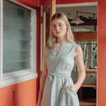 Organic Cotton Maxi Dress in Stripes - Coming Soon - Esse - Verdant Green - XXS - 