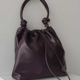 Oslo Drawstring Hobo in Aubergine - Esse - 