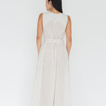 Seersucker Cotton Maxi Dress in Cereal - Esse - XXS - 