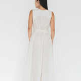 Seersucker Cotton Maxi Dress in Cereal - Esse - XXS - 