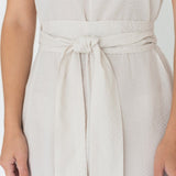 Seersucker Cotton Maxi Dress in Cereal - Esse - XXS - 