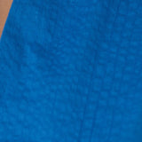 Seersucker Cotton Maxi Dress in Electric Blue - Esse-XXS - 