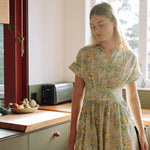 Sleeved Maxi Dress in Summer Florals - Coming Soon - Esse - Sunshine Yellow - XXS - 