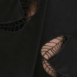 Slip Skirt with Embroidery in Black - Esse - XS - Black - 