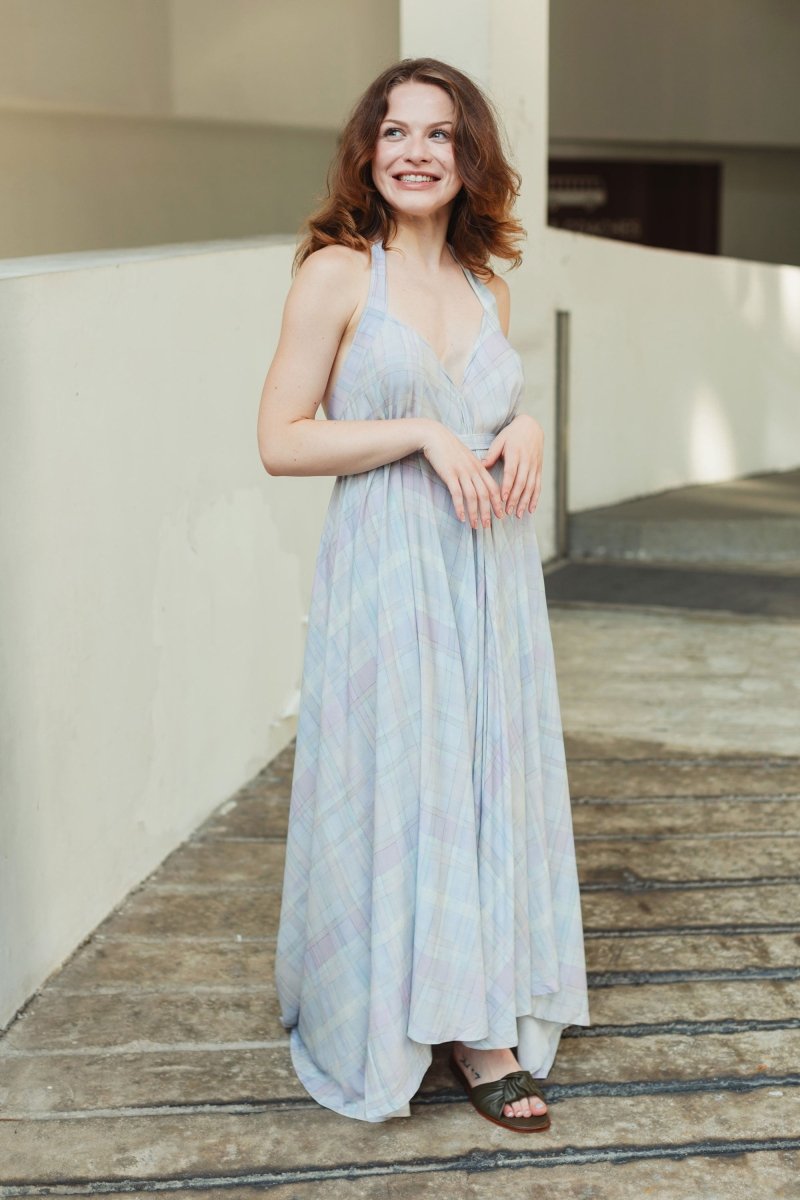 Soleil Dress - Watercolour Plaid - Esse - Forar - XXS - XS - 