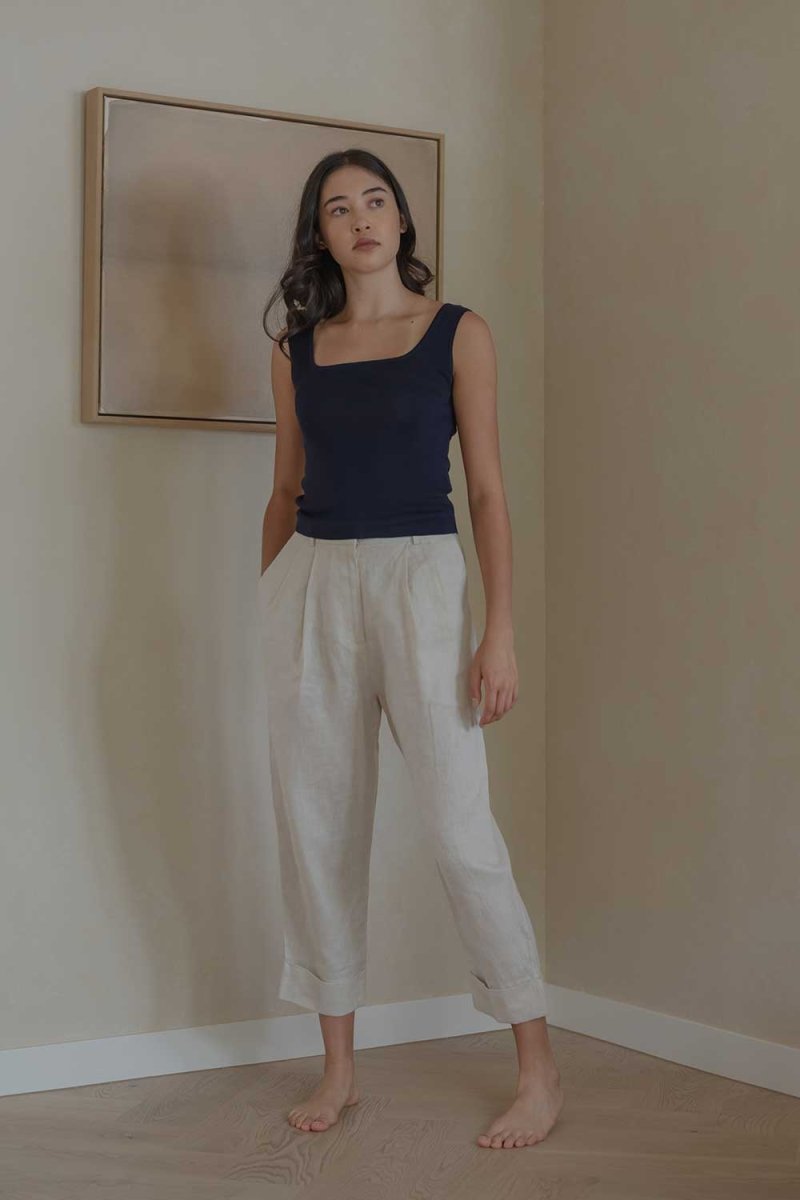 Tailored Cuffed Pants in Cereal - Esse-XXS (MTO)-Option 1-