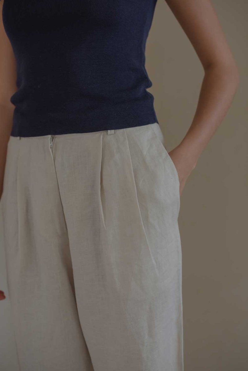 Tailored Cuffed Pants in Cereal - Esse-XXS (MTO)-Option 1-