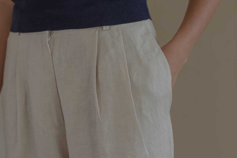 Tailored Cuffed Pants in Cereal - Esse-XXS (MTO)-Option 1-
