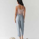 Tailored Cuffed Pants in Dusty Blue - Esse-XXS (MTO)-Option 1-