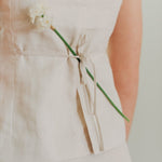 Tailored Waistcoat in Linen - Esse - Cereal - XXS - 