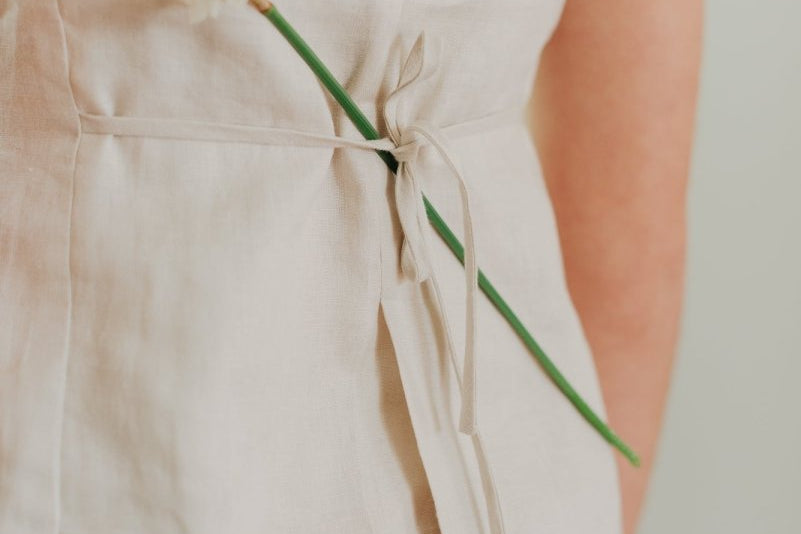 Tailored Waistcoat in Linen - Esse - Cereal - XXS - 