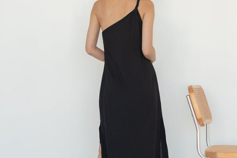 Twist and Turn Toga Dress - Esse - Black - XXS - 