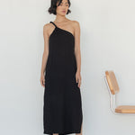 Twist and Turn Toga Dress - Esse - Black - XXS - 