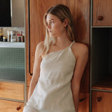 Twist and Turn Toga Top in Linen - Esse - Cereal - XS - 