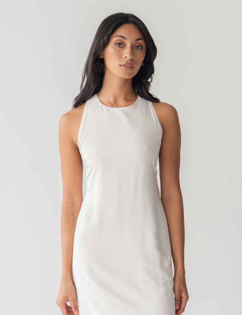 Twist Back Slip Dress - Esse - Chalk - XXS - 