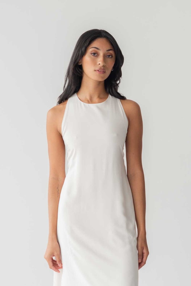 Twist Back Slip Dress - Esse - Chalk - XXS - 