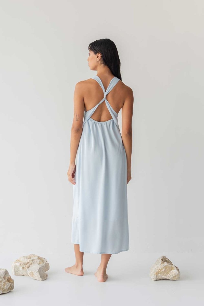 Twist Back Slip Dress - Esse - Chalk - XXS - 