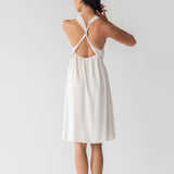 Twist Back Slip Dress (Sample) - Esse - Chalk - S - 
