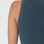 V - Neck Knit Vest in Denim Blue - Esse - XS - 