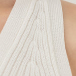 V-Neck Knit Vest in White - Esse-XS - 