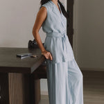 Wrap Vest in Aqua - Esse-XXS - 