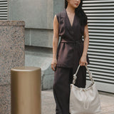 Wrap Vest in Mocha - Esse-XXS - 