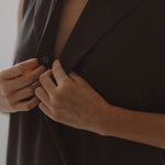 Wrap Vest in Mocha - Esse-XXS - 