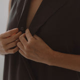 Wrap Vest in Mocha - Esse-XXS - 