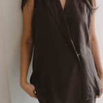 Wrap Vest in Mocha - Esse-XXS - 