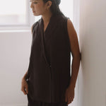 Wrap Vest in Mocha - Esse-XXS - 