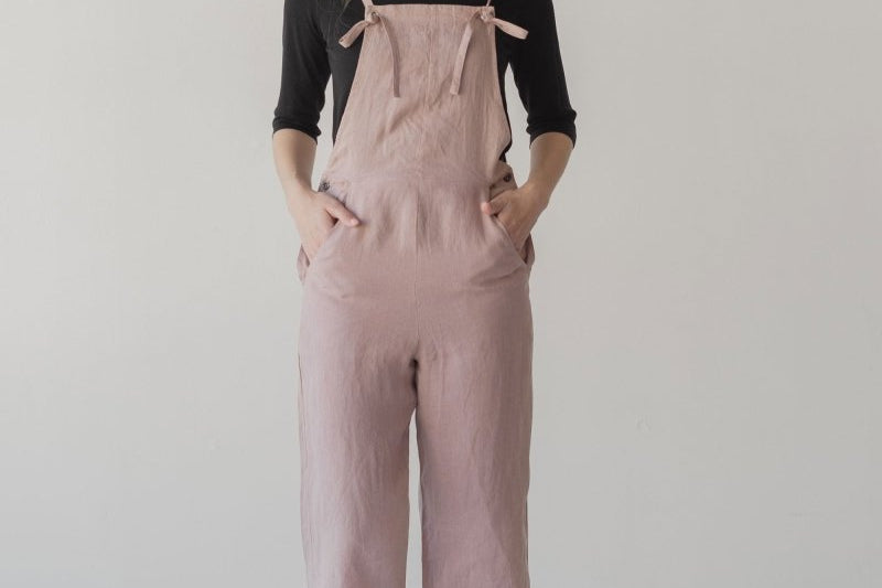 Aude Linen Overalls - Esse-XXS-Petal Pink-