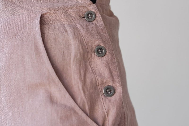 Aude Linen Overalls - Esse-XXS-Petal Pink-