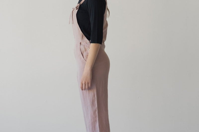 Aude Linen Overalls - Esse-XXS-Petal Pink-