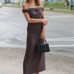 Cloud Twist Maxi Dress - Esse-Mocha-XXS (MTO)-None/ Option 1-2