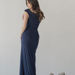 Cloud Twist Maxi Dress - Esse-Nautical Blue-XXS (MTO)-None/ Option 1-2