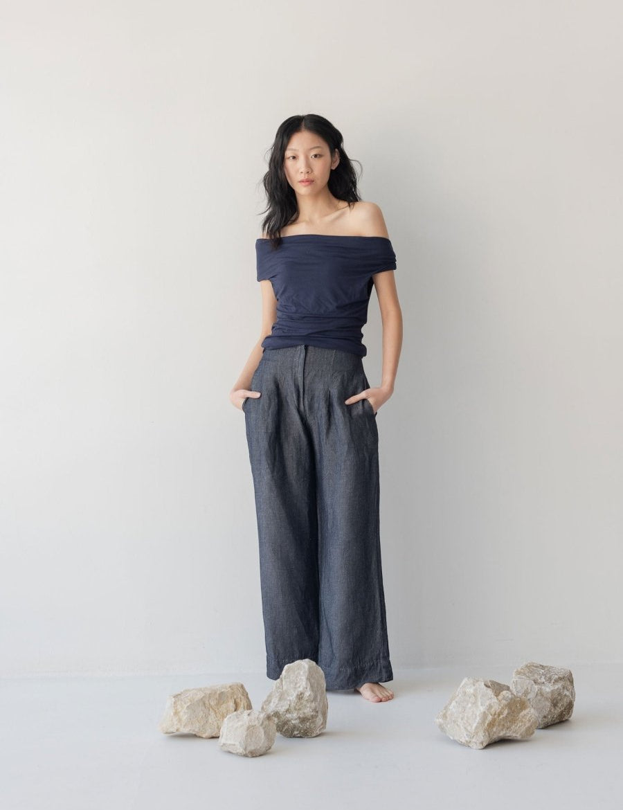 Cloud Twist Top - Esse-Nautical Blue-XXS (MTO)-None/ Option 1-2