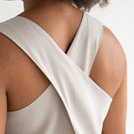 Cross-Back Dress - Esse-Bone White-XXS-