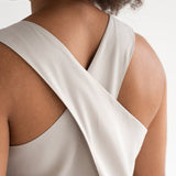 Cross-Back Dress - Esse-Bone White-XXS-