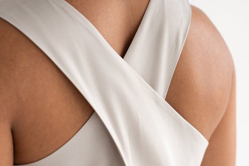 Cross-Back Dress - Esse-Bone White-XXS-