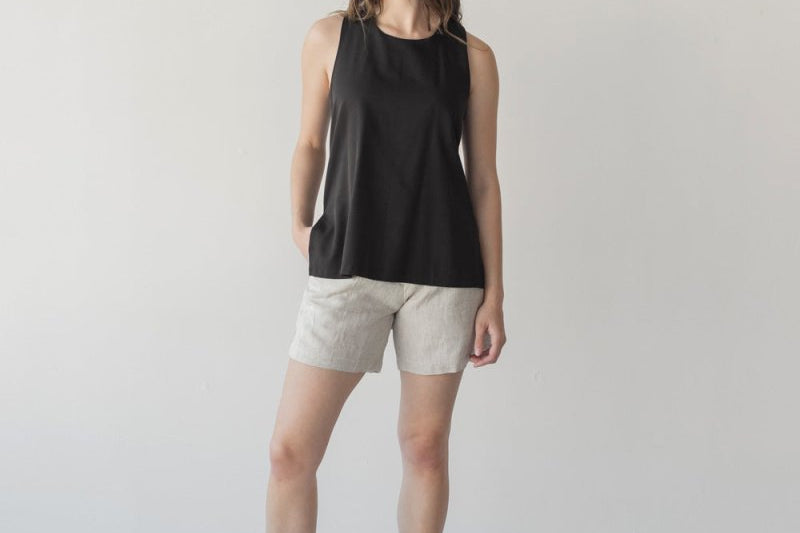 Cross-Back Top - Esse-Black-XS-