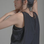 Draped Top - Esse-Black-S-