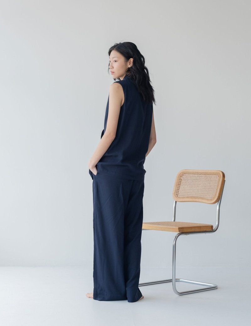 Elongate Elastic Pants - Esse-Ice Blue-XS-Regular