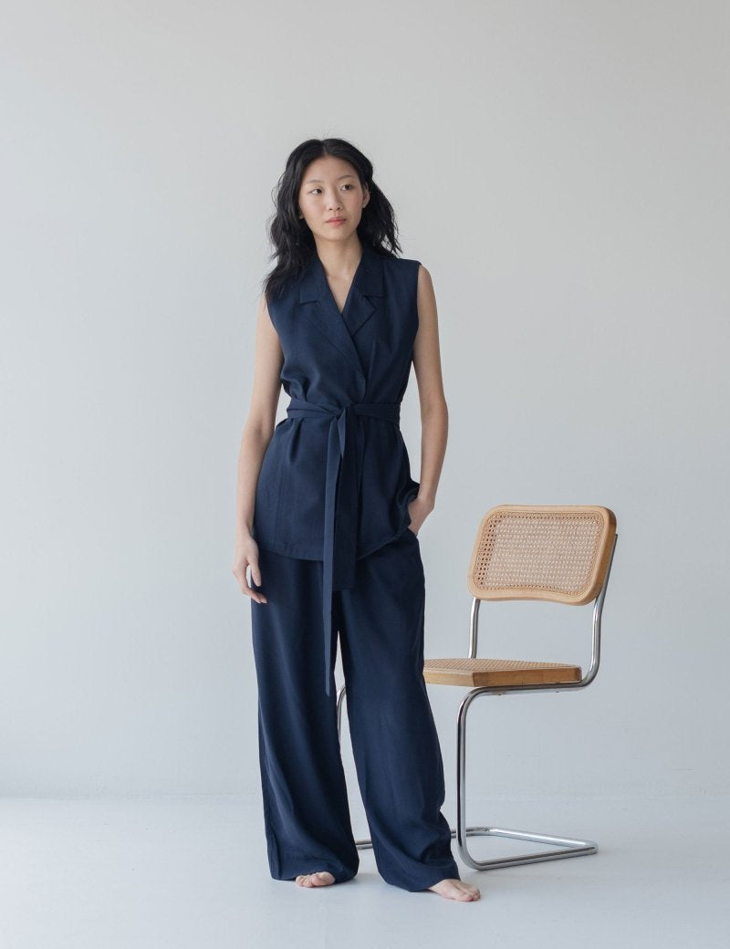 Elongate Elastic Pants - Esse-Ice Blue-XS-Regular