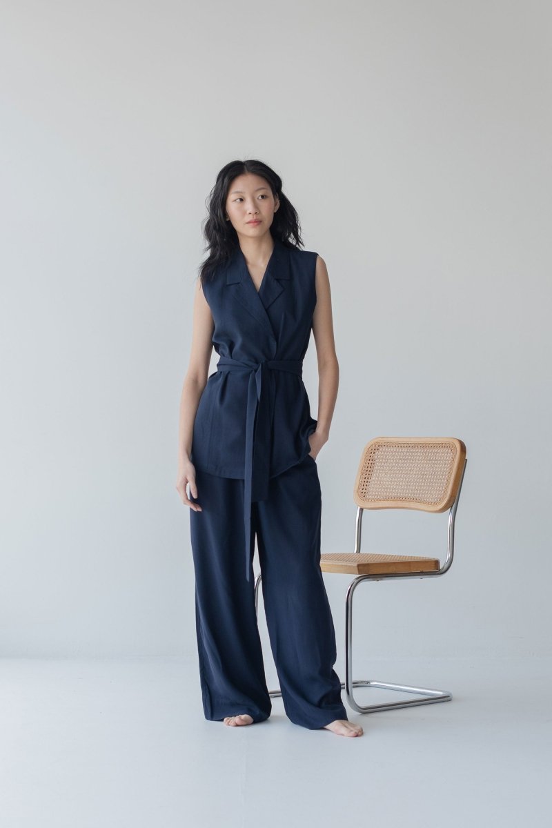 Elongate Elastic Pants - Esse-Ice Blue-XS-Regular