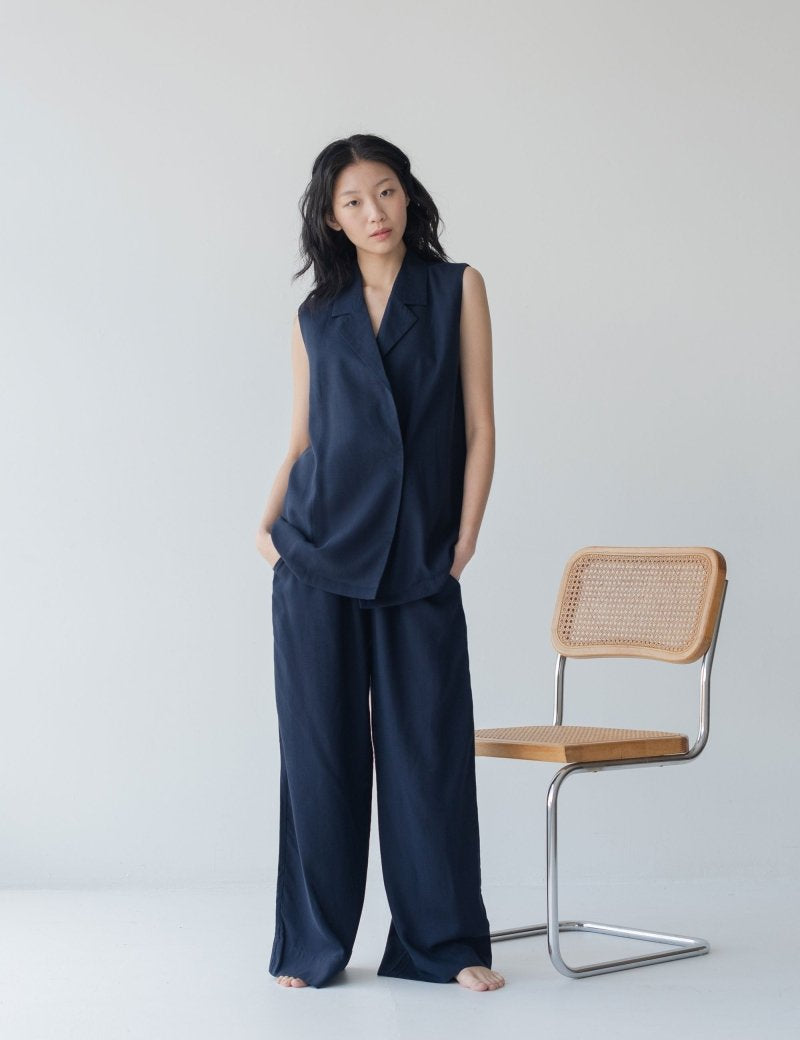 Elongate Elastic Pants - Esse-Nautical Blue-XS-Regular