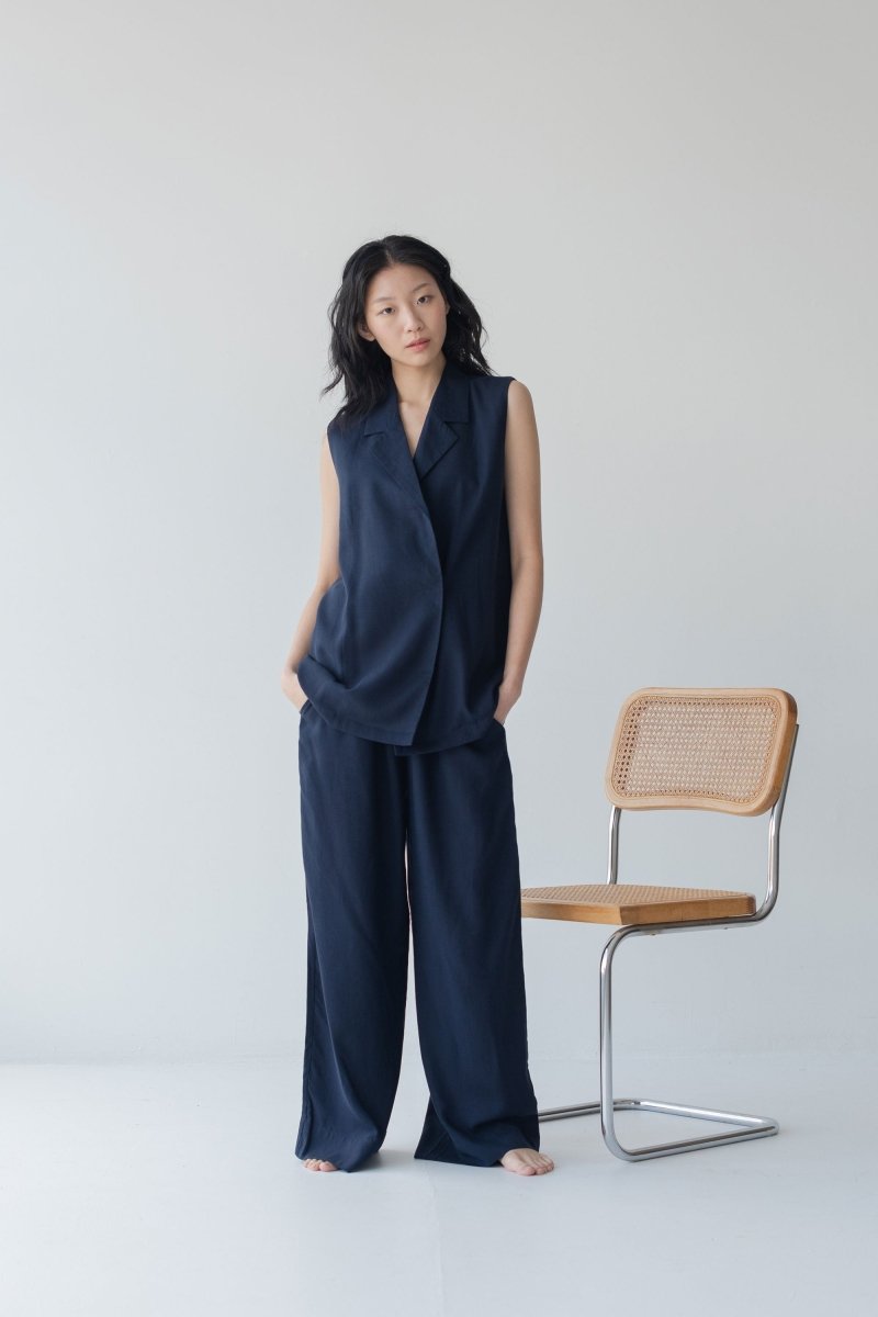 Elongate Elastic Pants - Esse-Nautical Blue-XS-Regular