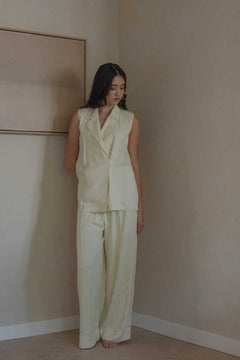 Elongate Elastic Pants in Lemon Drop - Esse-XXS-Regular-