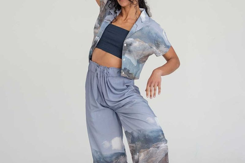 Elongate Elastic Pants - Mountain Print - Esse-Print-XXS-Regular